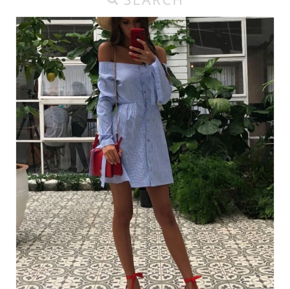 New White Fox off shoulder dress